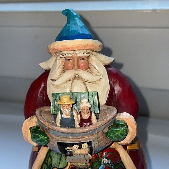 New in Box Jim Shore 2007 Two By Two Santa With Noah’s Ark Figurine - Picture 2 of 7